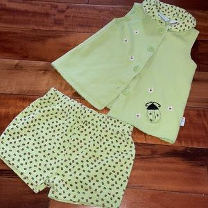 2nd Step Girls Matching Shorts Set Size 12 Months
